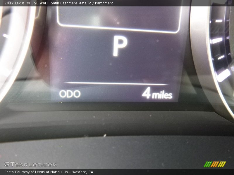 Satin Cashmere Metallic / Parchment 2017 Lexus RX 350 AWD