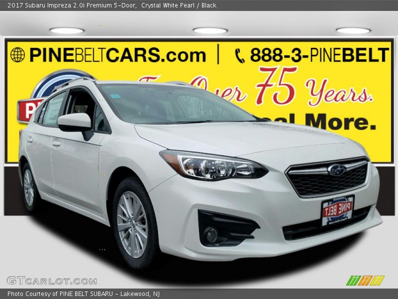 Crystal White Pearl / Black 2017 Subaru Impreza 2.0i Premium 5-Door