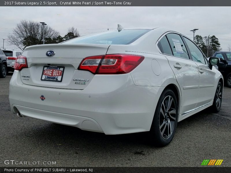 Crystal White Pearl / Sport Two-Tone Gray 2017 Subaru Legacy 2.5i Sport