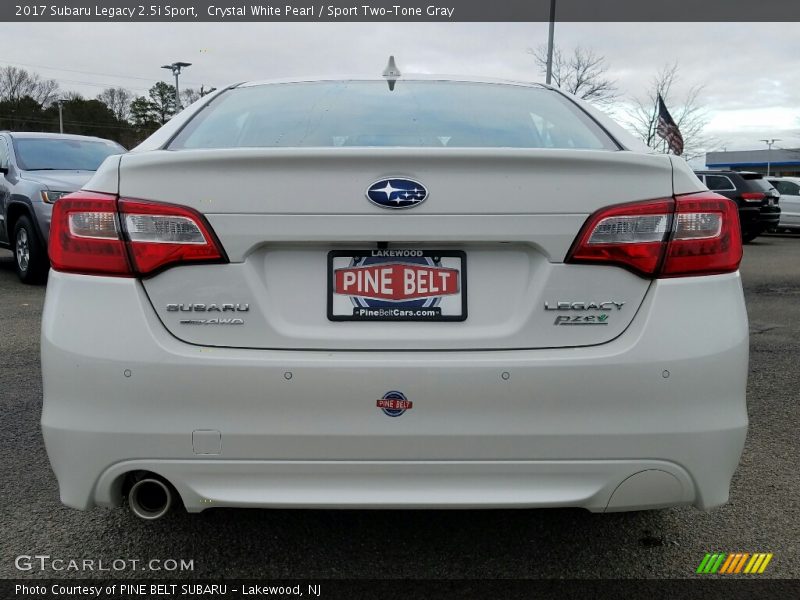Crystal White Pearl / Sport Two-Tone Gray 2017 Subaru Legacy 2.5i Sport