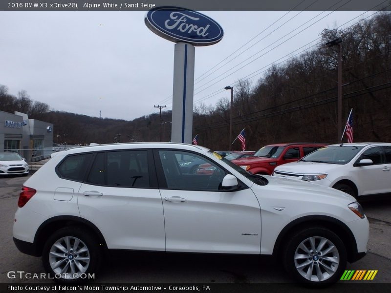 Alpine White / Sand Beige 2016 BMW X3 xDrive28i