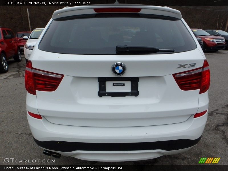 Alpine White / Sand Beige 2016 BMW X3 xDrive28i