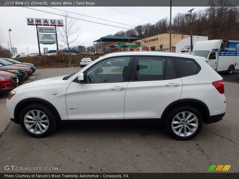 Alpine White / Sand Beige 2016 BMW X3 xDrive28i