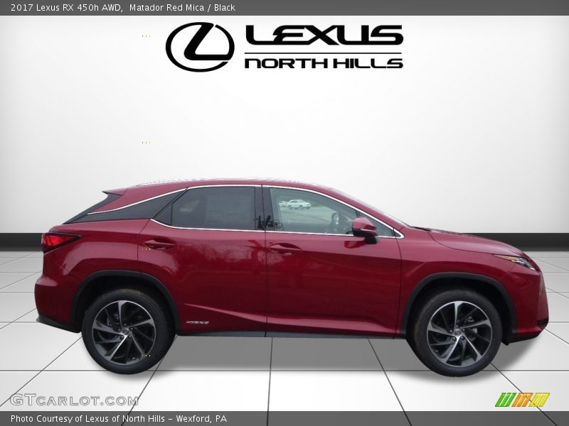 Matador Red Mica / Black 2017 Lexus RX 450h AWD