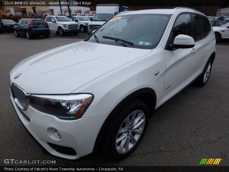 Alpine White / Sand Beige 2016 BMW X3 xDrive28i