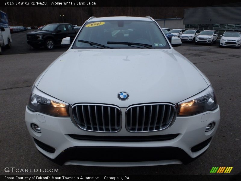 Alpine White / Sand Beige 2016 BMW X3 xDrive28i