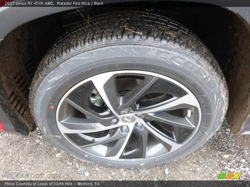Matador Red Mica / Black 2017 Lexus RX 450h AWD