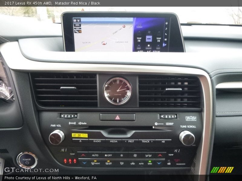 Controls of 2017 RX 450h AWD