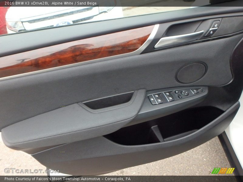 Alpine White / Sand Beige 2016 BMW X3 xDrive28i