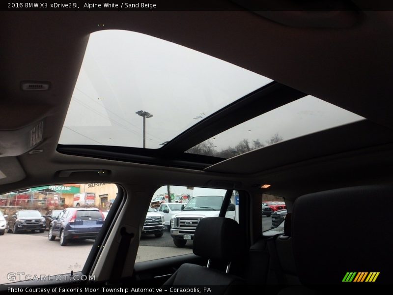 Alpine White / Sand Beige 2016 BMW X3 xDrive28i