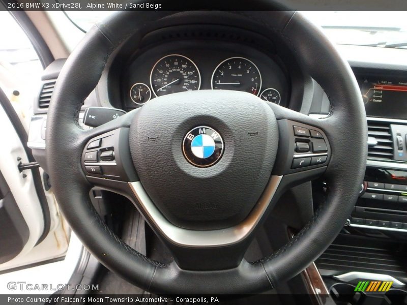 Alpine White / Sand Beige 2016 BMW X3 xDrive28i