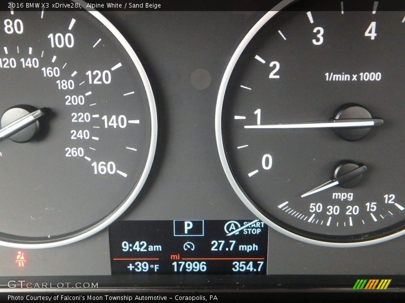Alpine White / Sand Beige 2016 BMW X3 xDrive28i