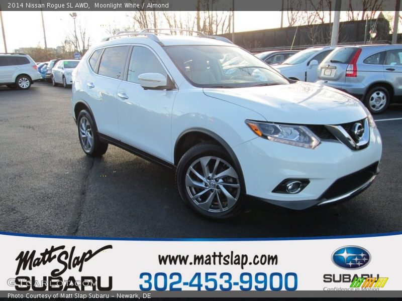 Moonlight White / Almond 2014 Nissan Rogue SL AWD