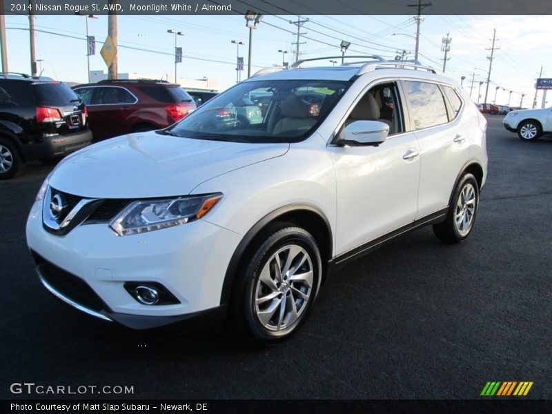 Moonlight White / Almond 2014 Nissan Rogue SL AWD