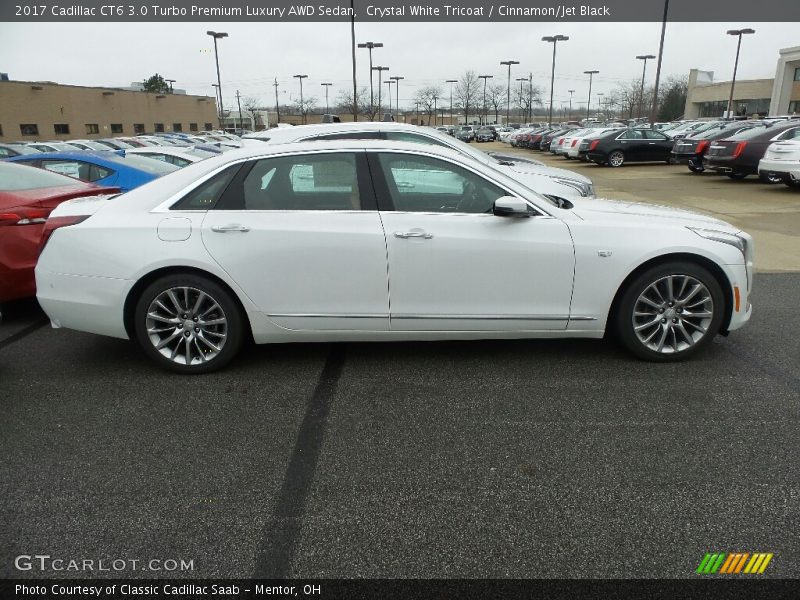 Crystal White Tricoat / Cinnamon/Jet Black 2017 Cadillac CT6 3.0 Turbo Premium Luxury AWD Sedan