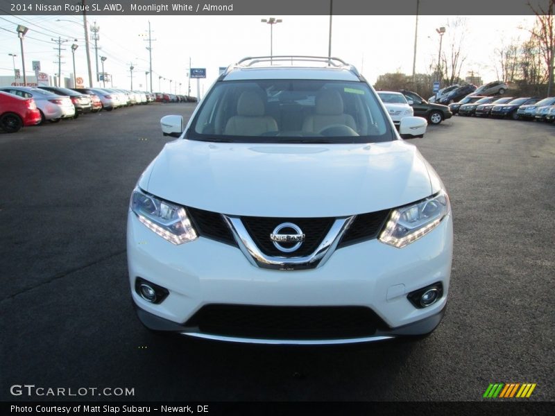 Moonlight White / Almond 2014 Nissan Rogue SL AWD