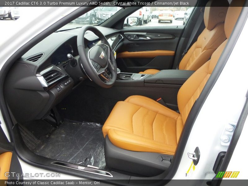 Crystal White Tricoat / Cinnamon/Jet Black 2017 Cadillac CT6 3.0 Turbo Premium Luxury AWD Sedan