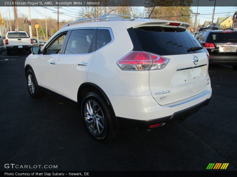 Moonlight White / Almond 2014 Nissan Rogue SL AWD