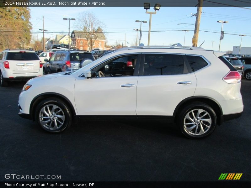 Moonlight White / Almond 2014 Nissan Rogue SL AWD