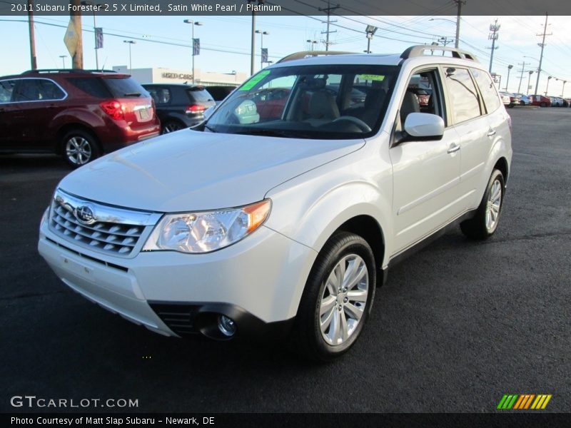 Satin White Pearl / Platinum 2011 Subaru Forester 2.5 X Limited