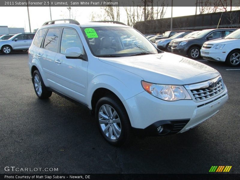 Satin White Pearl / Platinum 2011 Subaru Forester 2.5 X Limited