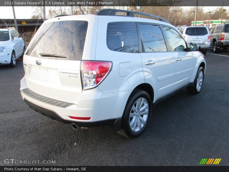 Satin White Pearl / Platinum 2011 Subaru Forester 2.5 X Limited