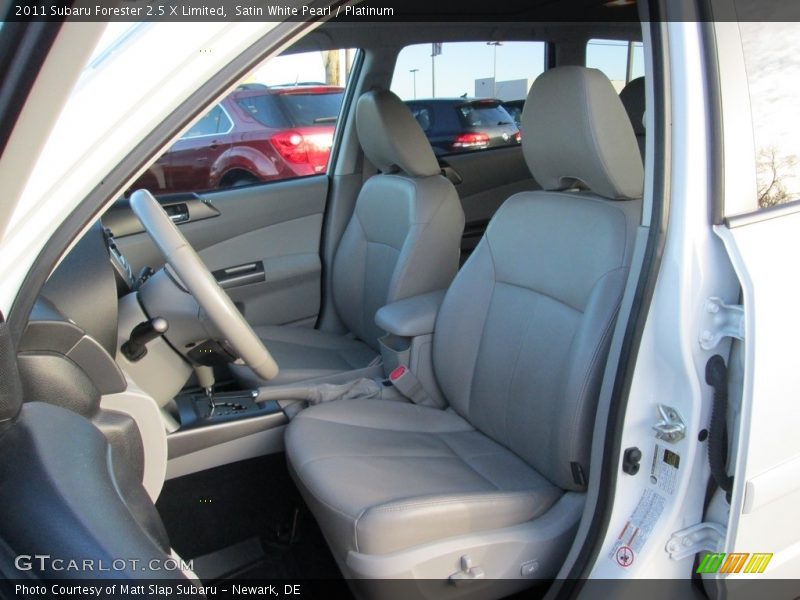 Satin White Pearl / Platinum 2011 Subaru Forester 2.5 X Limited