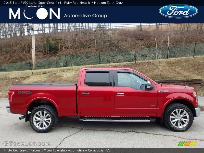 Ruby Red Metallic / Medium Earth Gray 2015 Ford F150 Lariat SuperCrew 4x4