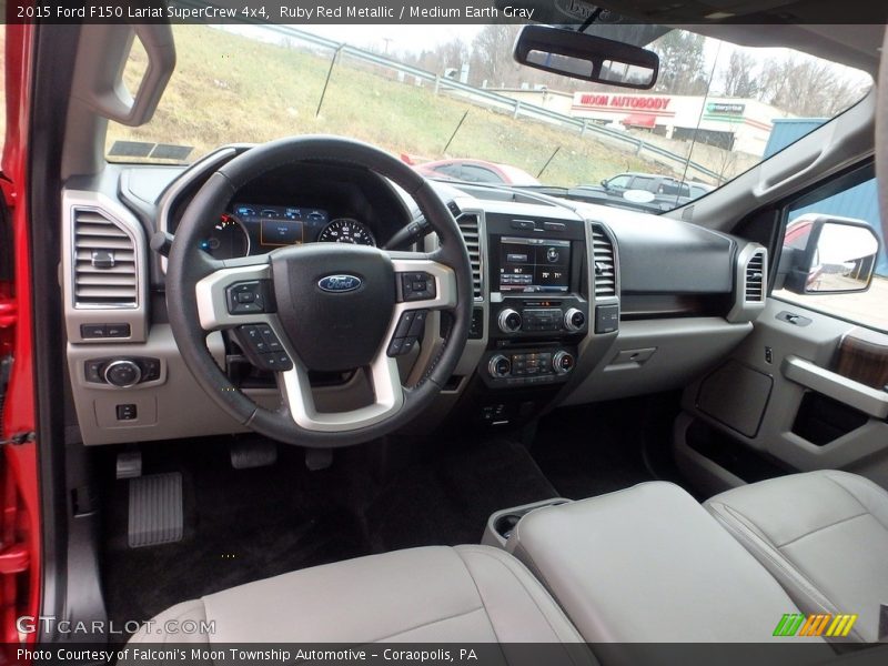 Ruby Red Metallic / Medium Earth Gray 2015 Ford F150 Lariat SuperCrew 4x4