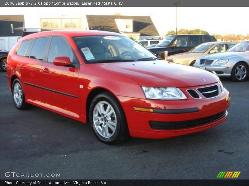 Laser Red / Slate Gray 2006 Saab 9-3 2.0T SportCombi Wagon