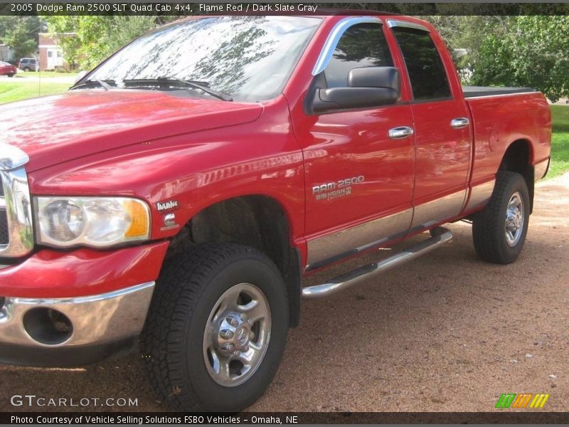 Flame Red / Dark Slate Gray 2005 Dodge Ram 2500 SLT Quad Cab 4x4