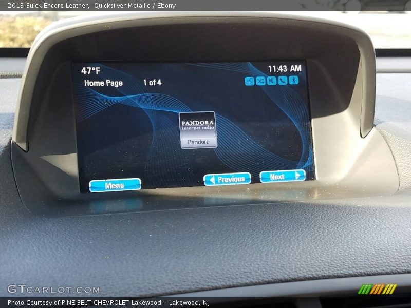 Quicksilver Metallic / Ebony 2013 Buick Encore Leather