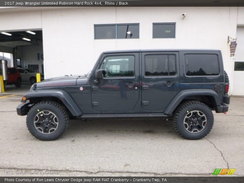 Rhino / Black 2017 Jeep Wrangler Unlimited Rubicon Hard Rock 4x4