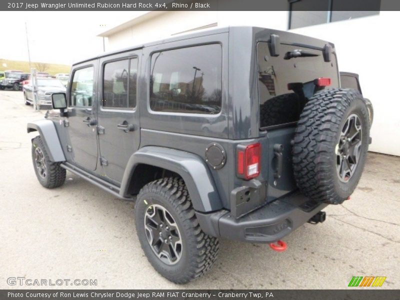 Rhino / Black 2017 Jeep Wrangler Unlimited Rubicon Hard Rock 4x4