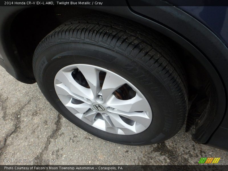 Twilight Blue Metallic / Gray 2014 Honda CR-V EX-L AWD