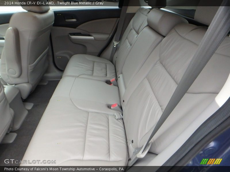 Twilight Blue Metallic / Gray 2014 Honda CR-V EX-L AWD