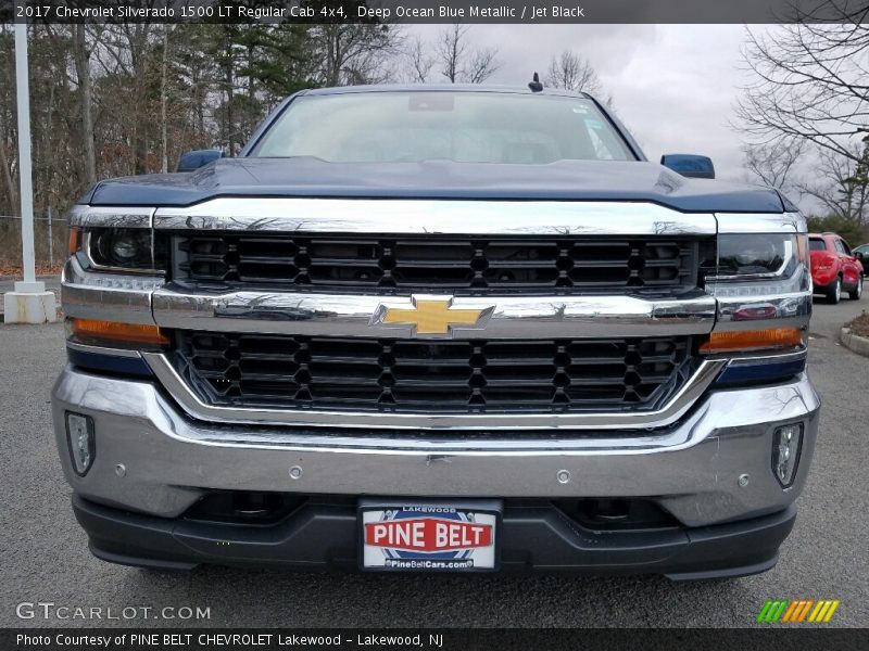 Deep Ocean Blue Metallic / Jet Black 2017 Chevrolet Silverado 1500 LT Regular Cab 4x4