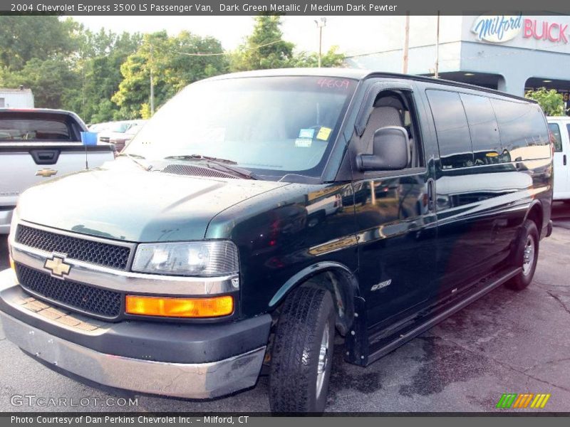 Dark Green Metallic / Medium Dark Pewter 2004 Chevrolet Express 3500 LS Passenger Van