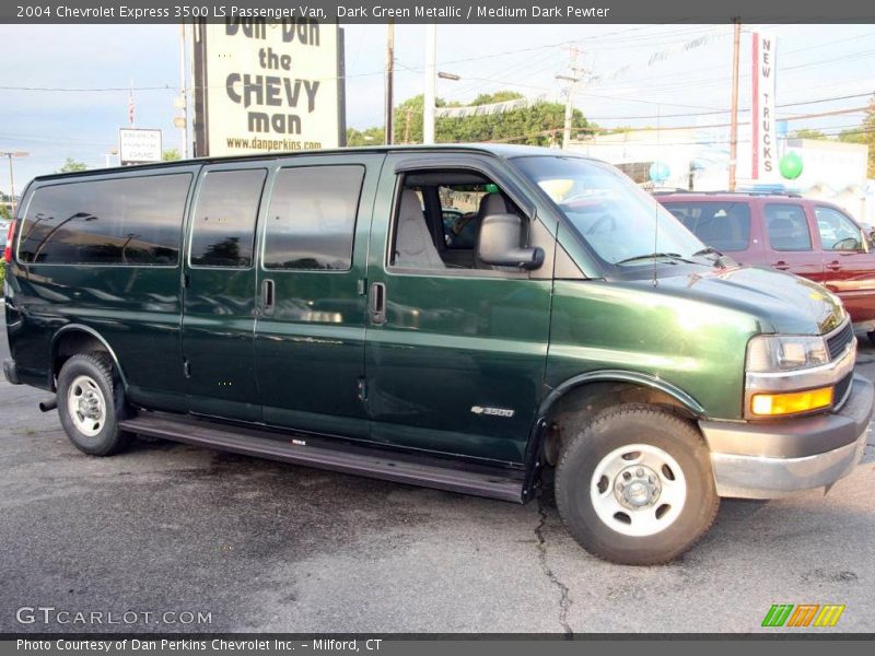 Dark Green Metallic / Medium Dark Pewter 2004 Chevrolet Express 3500 LS Passenger Van