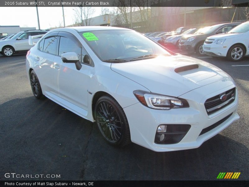 Crystal White Pearl / Carbon Black 2016 Subaru WRX STI