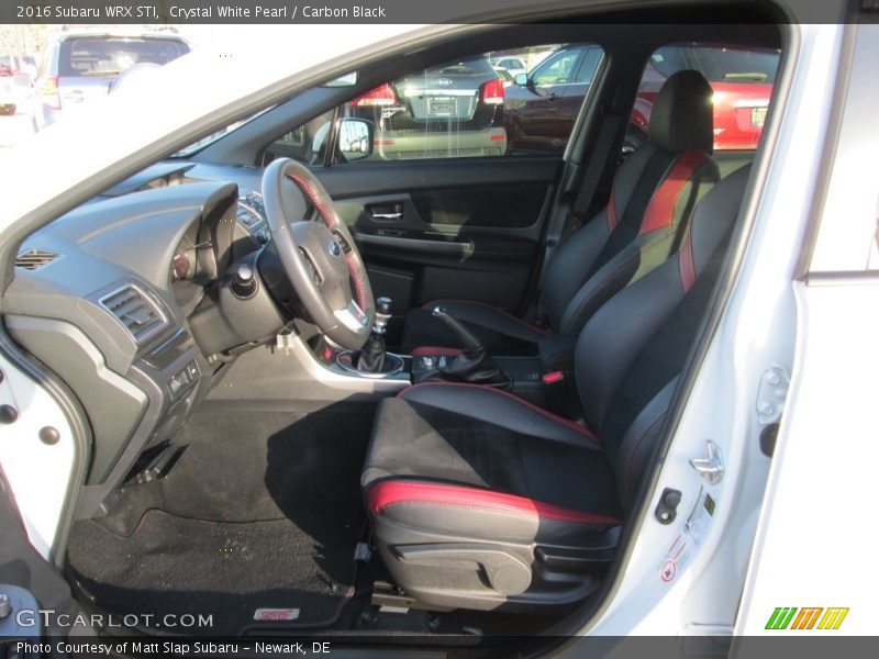 Crystal White Pearl / Carbon Black 2016 Subaru WRX STI