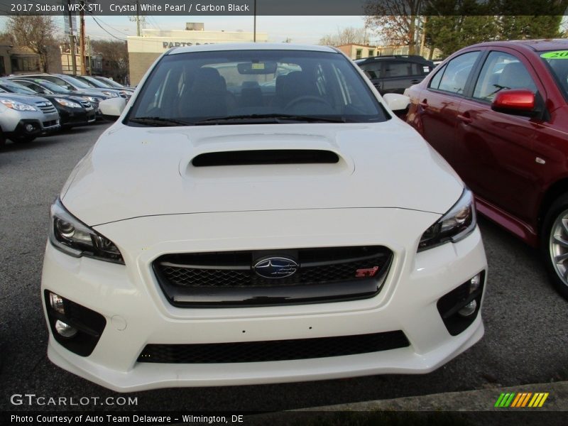 Crystal White Pearl / Carbon Black 2017 Subaru WRX STI