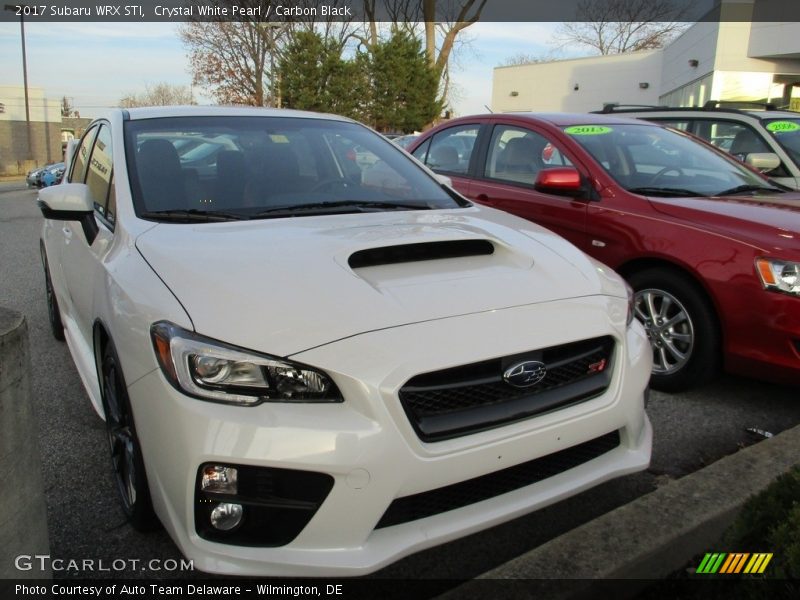 Crystal White Pearl / Carbon Black 2017 Subaru WRX STI