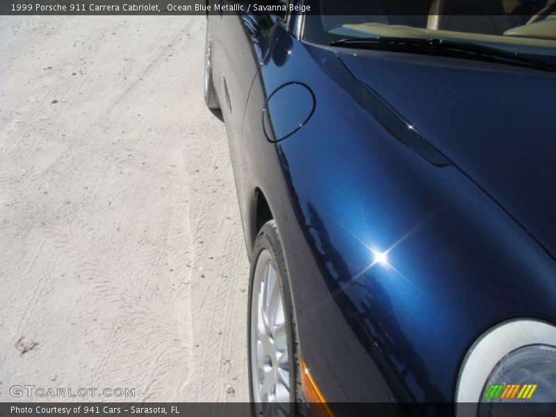 Ocean Blue Metallic / Savanna Beige 1999 Porsche 911 Carrera Cabriolet