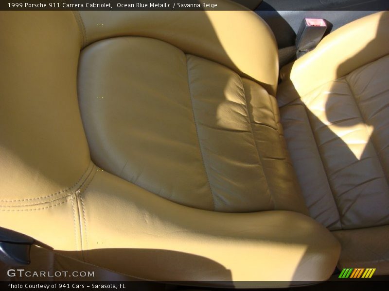 Ocean Blue Metallic / Savanna Beige 1999 Porsche 911 Carrera Cabriolet