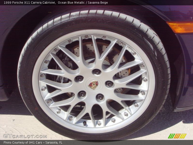 Ocean Blue Metallic / Savanna Beige 1999 Porsche 911 Carrera Cabriolet