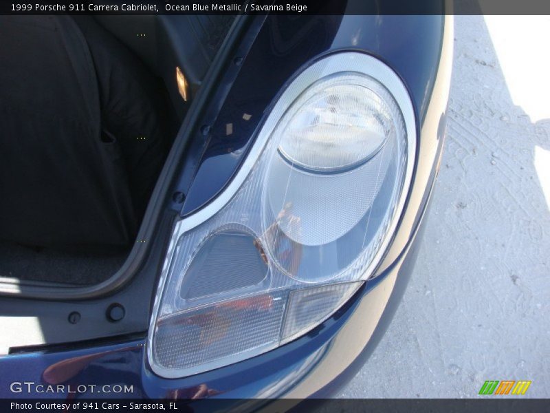 Ocean Blue Metallic / Savanna Beige 1999 Porsche 911 Carrera Cabriolet
