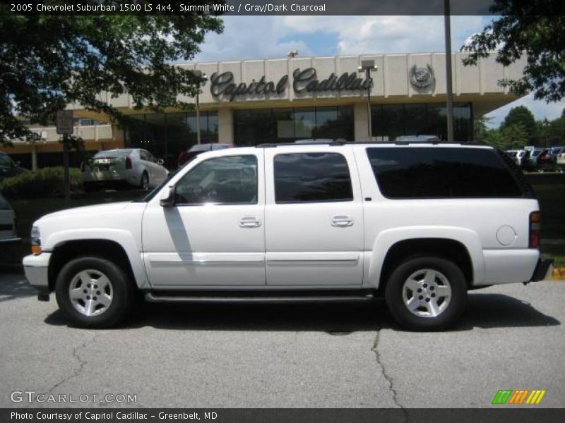 Summit White / Gray/Dark Charcoal 2005 Chevrolet Suburban 1500 LS 4x4