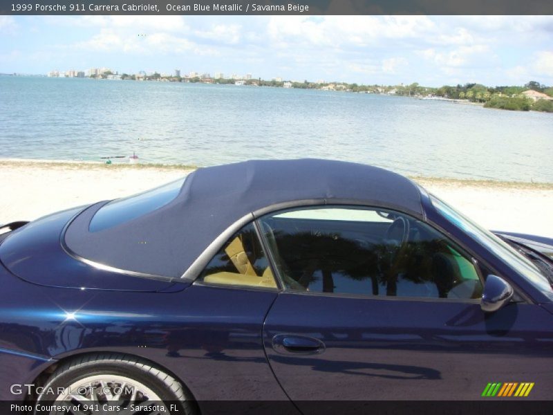 Ocean Blue Metallic / Savanna Beige 1999 Porsche 911 Carrera Cabriolet