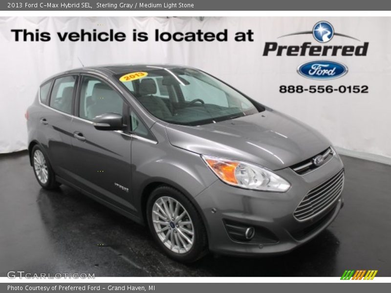 Sterling Gray / Medium Light Stone 2013 Ford C-Max Hybrid SEL